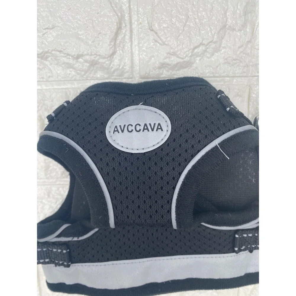 Pet Harness & Leash Set‎ Adjustable Reflective Black & Gray Safety Vest Size M